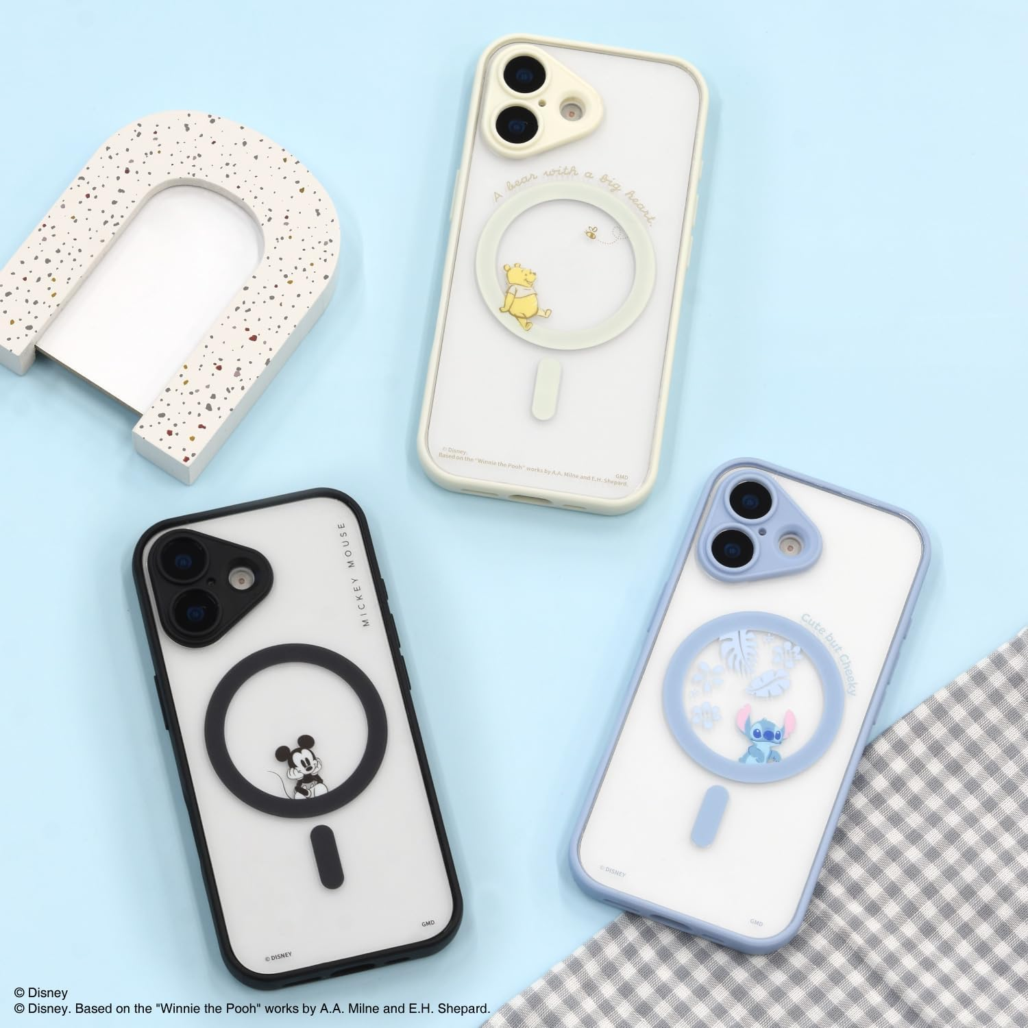 Gourmandies Disney Character/Iiiifit Plamp Frame Compatible with Iphone 17 Magsafe Case, Winnie the Pooh DNG-299PO - Stitching image number 2