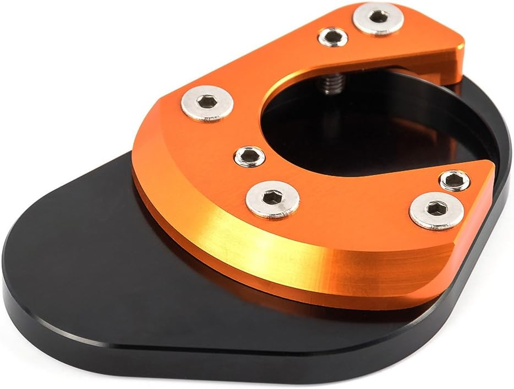 For KTM DUKE 390 13-15 DUKE 125/200 2015 Motorbike Side Stand Pad Plate Foot Enlarge Plate Pad for RC 390 2014-2015 RC 125/200 2015 (Black)