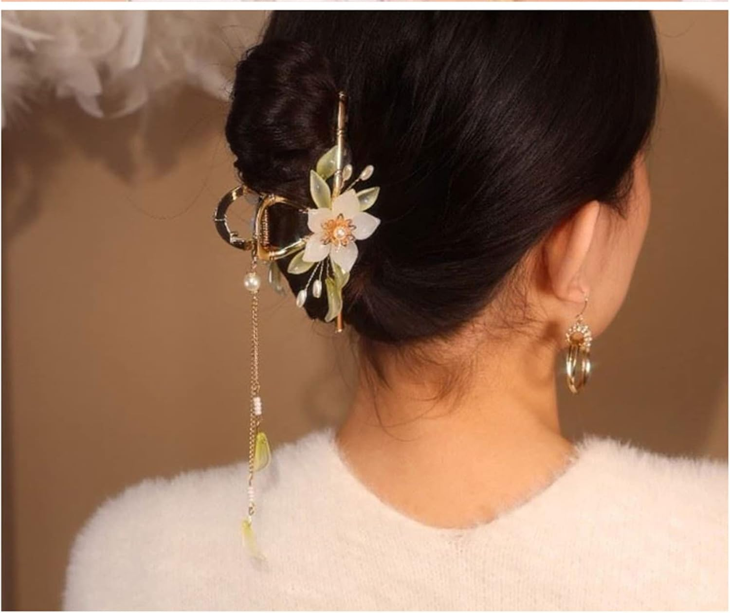 Claw Clips for Women Thick Hair, Hair Accessories, Female Temperament Clip Hair Ornament,Orchid