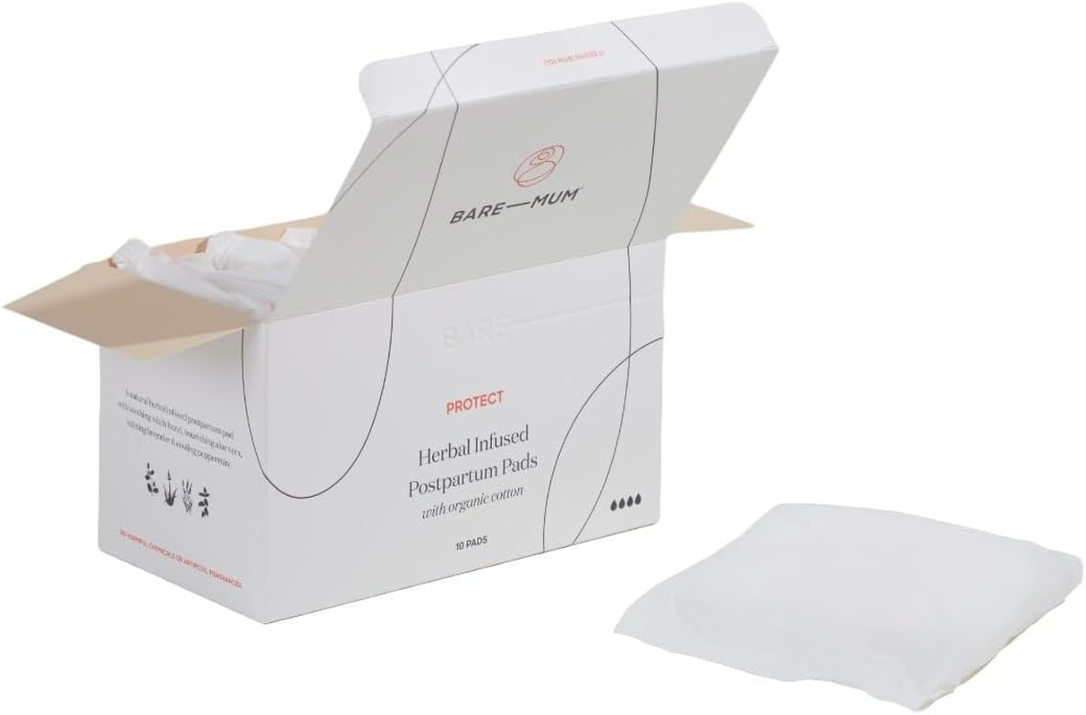 Herbal Infused Postpartum Pads 10-Piece image number 1