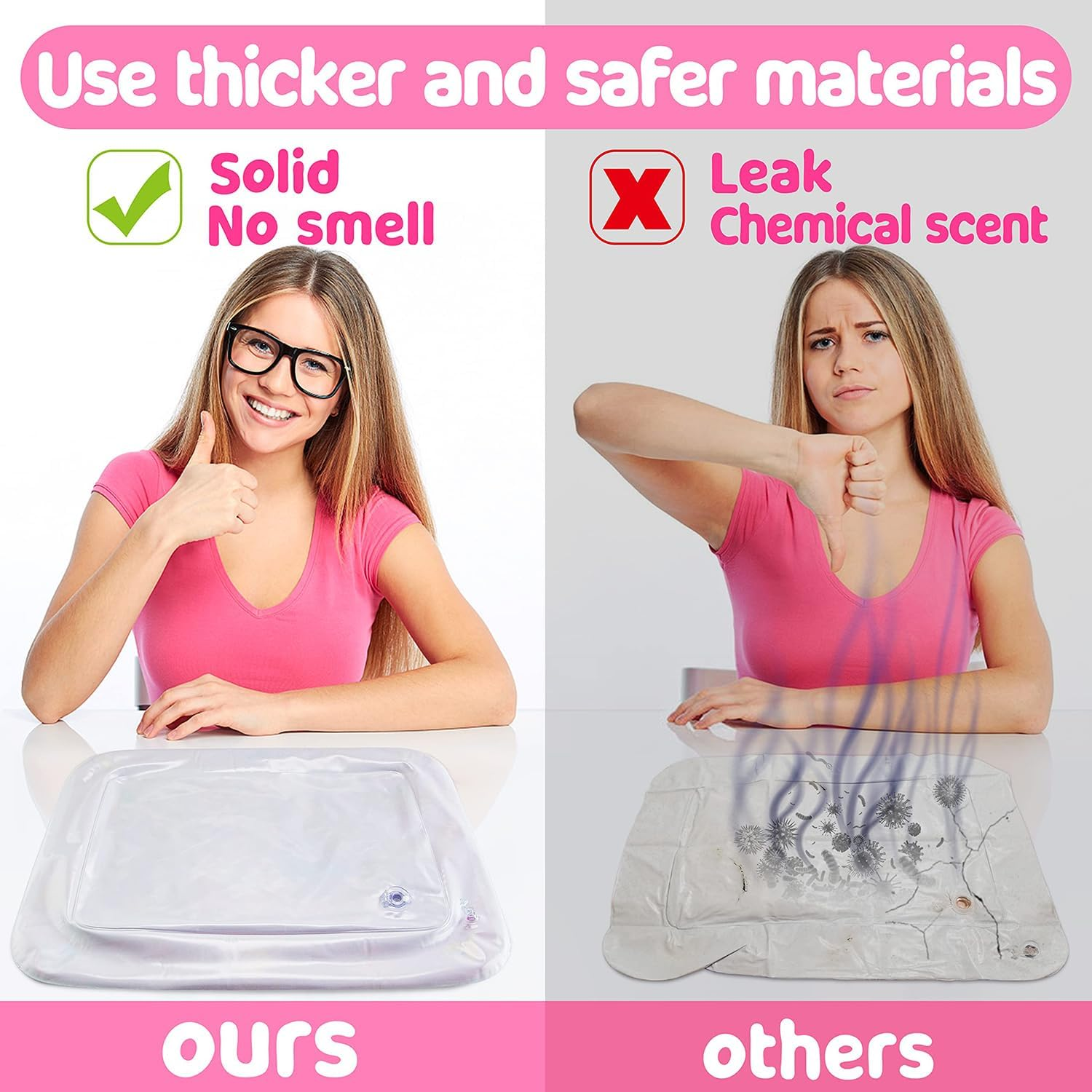 Inflatable Tummy Time Mat Premium Baby Water Play Mat for Infants and Toddlers Baby Toys for 3 to 24 Months Girls and Boys, Strengthen Your Baby'S Muscles, Water Play Mat Portable image number 6