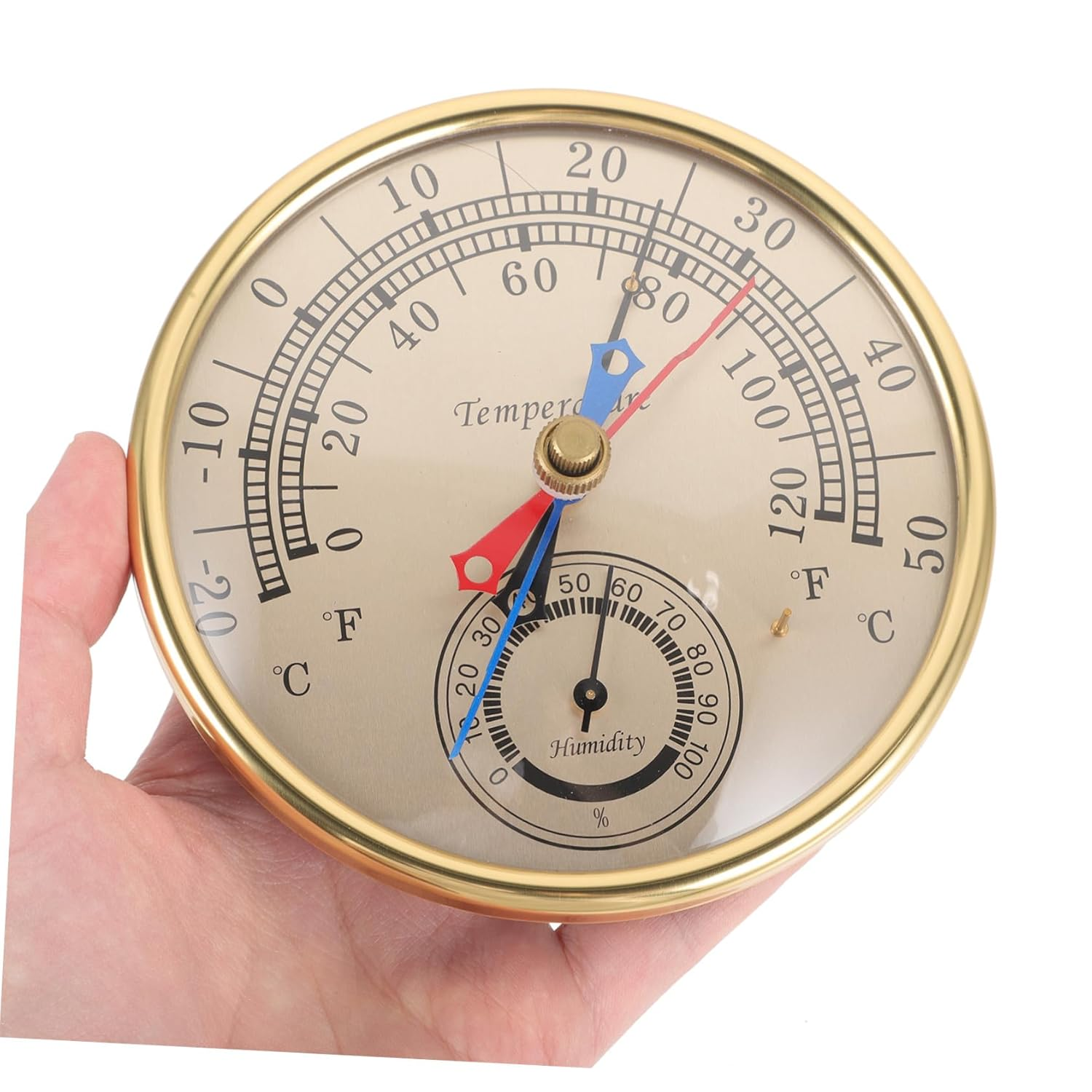 Abaodam Indoor Outdoor Thermometer Hygrometer with Humidity and Temperature Sensor Gauge for Greenhouses and Hotbeds Glass and Plastic Wall-Mount Weather Monitor for Workshop image number 6