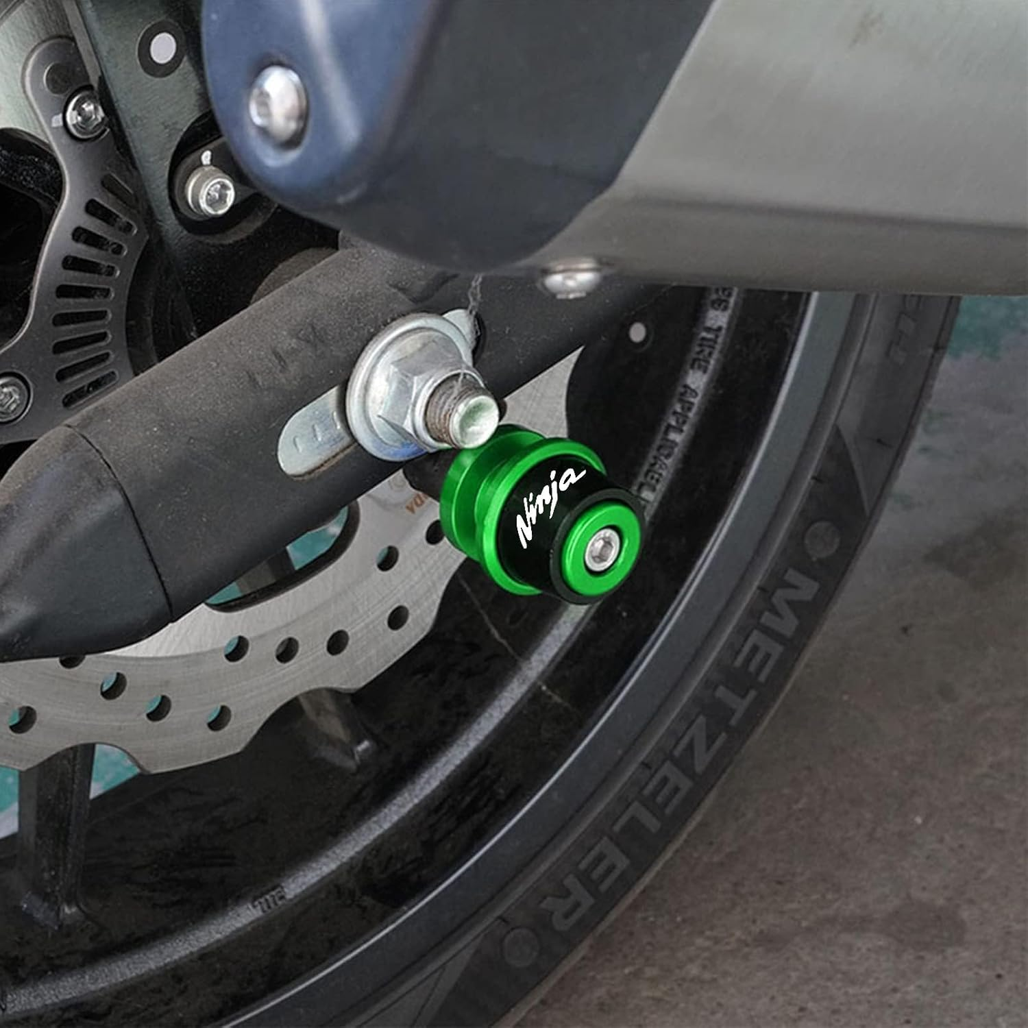 MOWOK 8MM Swingarm Spools Slider Fit for Ninja 650 2017-2025 ZX-6R/ZX636 2014-2026 400 Z400 2018-2026 Ninja 1000SX 2020-2026 500 ZX4RR ZX4R ZH2 Motorcycle Accessories Stand Screws image number 4