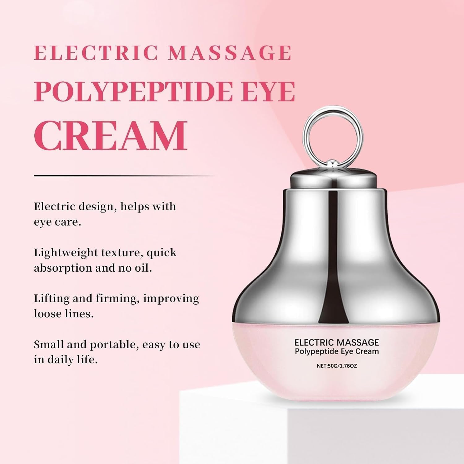 Longfng Electric Eye Massager Cream, Firming Anti-Wrinkle Treatment with Multi-Peptide, Relief for Tired Eyes, for Dark Circles, Puffiness, Fine Lines, Wrinkles, Moisturizing image number 6