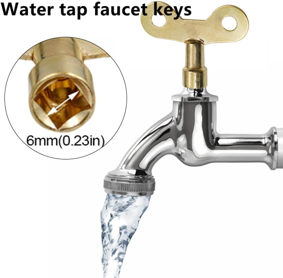 5 PCS Multifunctional Master Key Tools, Plumber Key Wrench Tools Square Triangle Socket Wrench Faucet Radiator Water Meter Control Cabinet Elevator Key image number 2