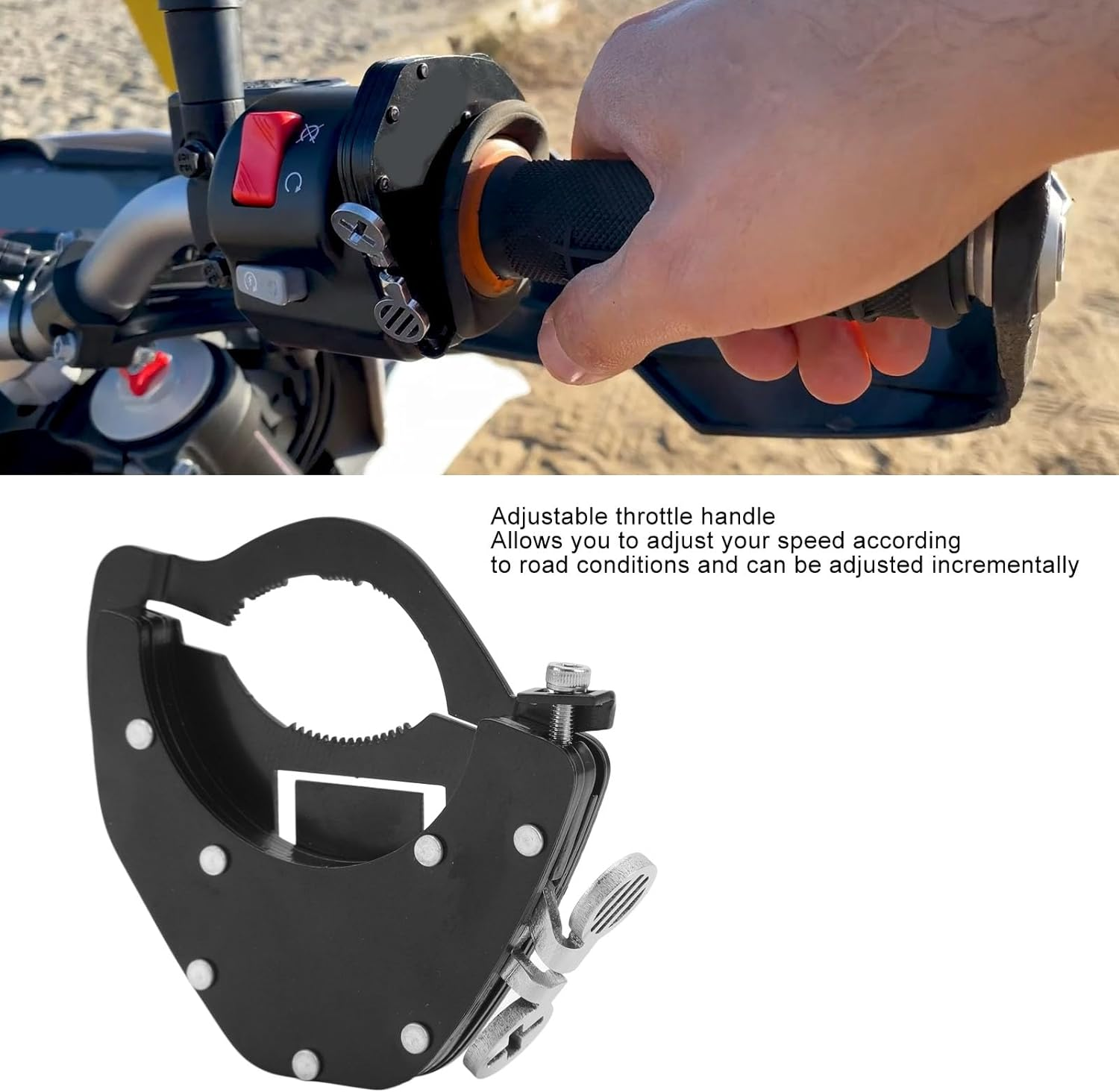 Universal Heavy Duty Motorcycle Throttle Assist Lock Retainer, Rustproof and anti Deformation