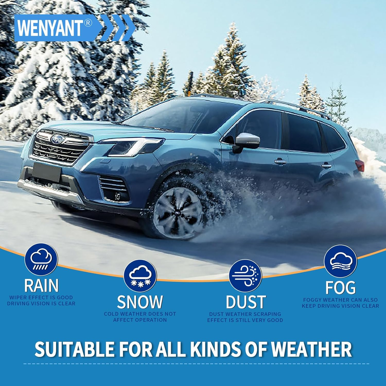 19" + 18" Replacement for Mazda MX-5 Miata 2019-2016 Fiat 124 Spider 2019-2017 Hyundai Scoupe 1995-1991 Front Windshield Wiper Blade Original Equipment J/U Hook Blades 2 Pack image number 3