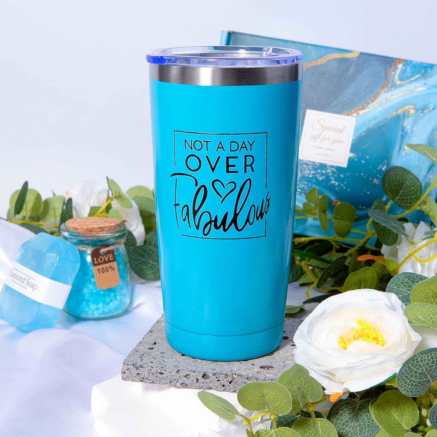 Gifts for Women, Birthday for Women, Gifts Basket for Friend Mom Grandma, Blue image number 5