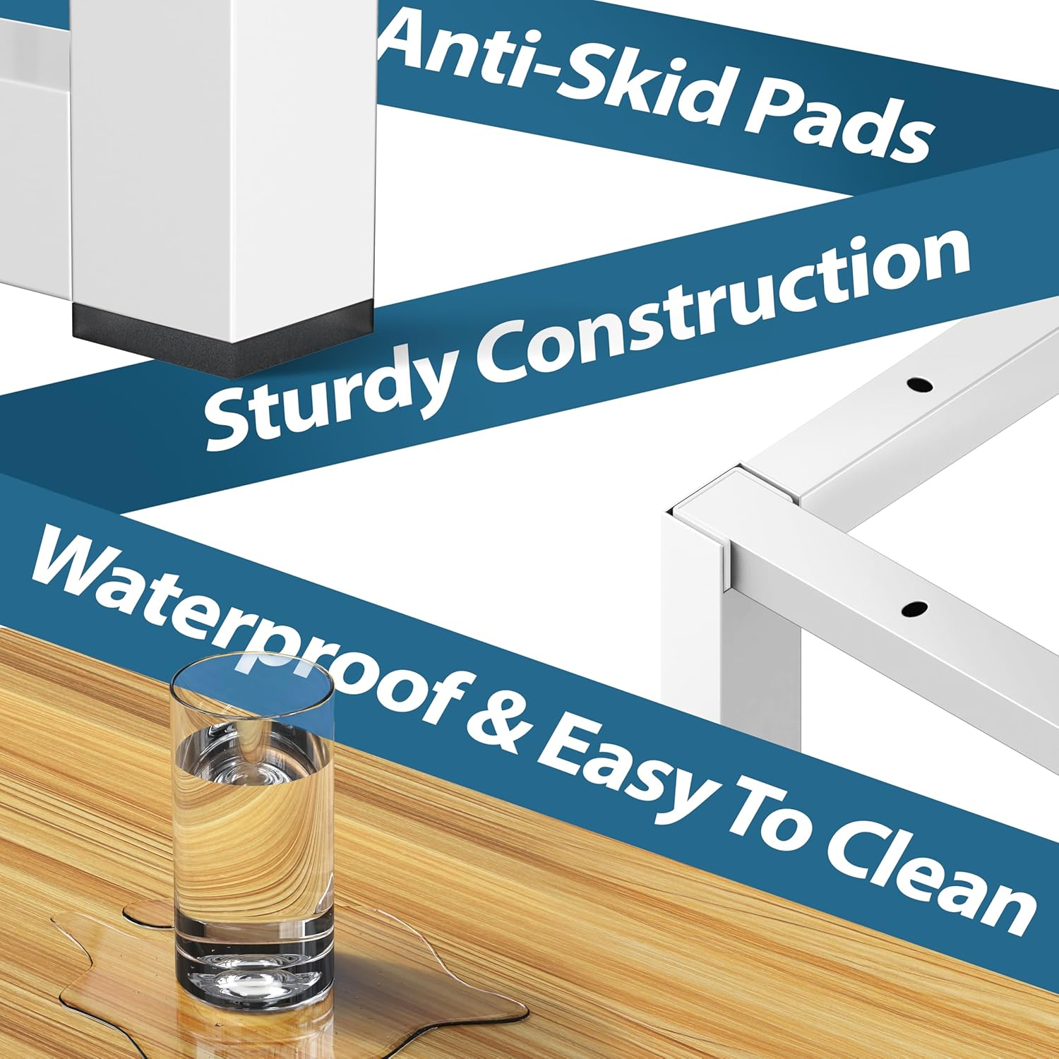 SHW Mission Home Office Computer Desk, 81 X 40 Cm, Oak image number 3