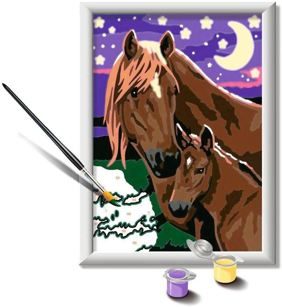 Pferde Malen Nach Zahlen Sonderserie E: Mit Leuchtfarbe! image number 2