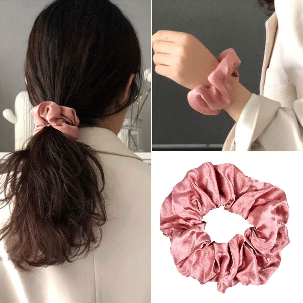 36PCS Silk Hair Scrunchies for Women Girls, Satin Hair Scrunchies Durable Elastic Hair Bobbles for Ponytail Holders, Silk Hair Ties Scrunchy Hair Bands Soft Elastic Traceless Hair Accessories Ropes image number 3