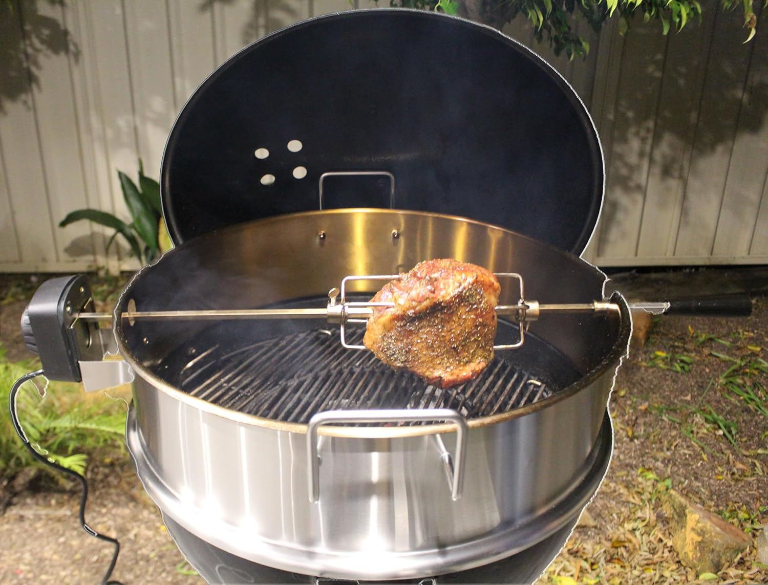 CAMPAQUIP Rotisserie | Fits Weber 22" Kettle BBQ & Other 22" Kettle Grills | BBQ Grill Accessories for Rotisserie Cooking image number 1