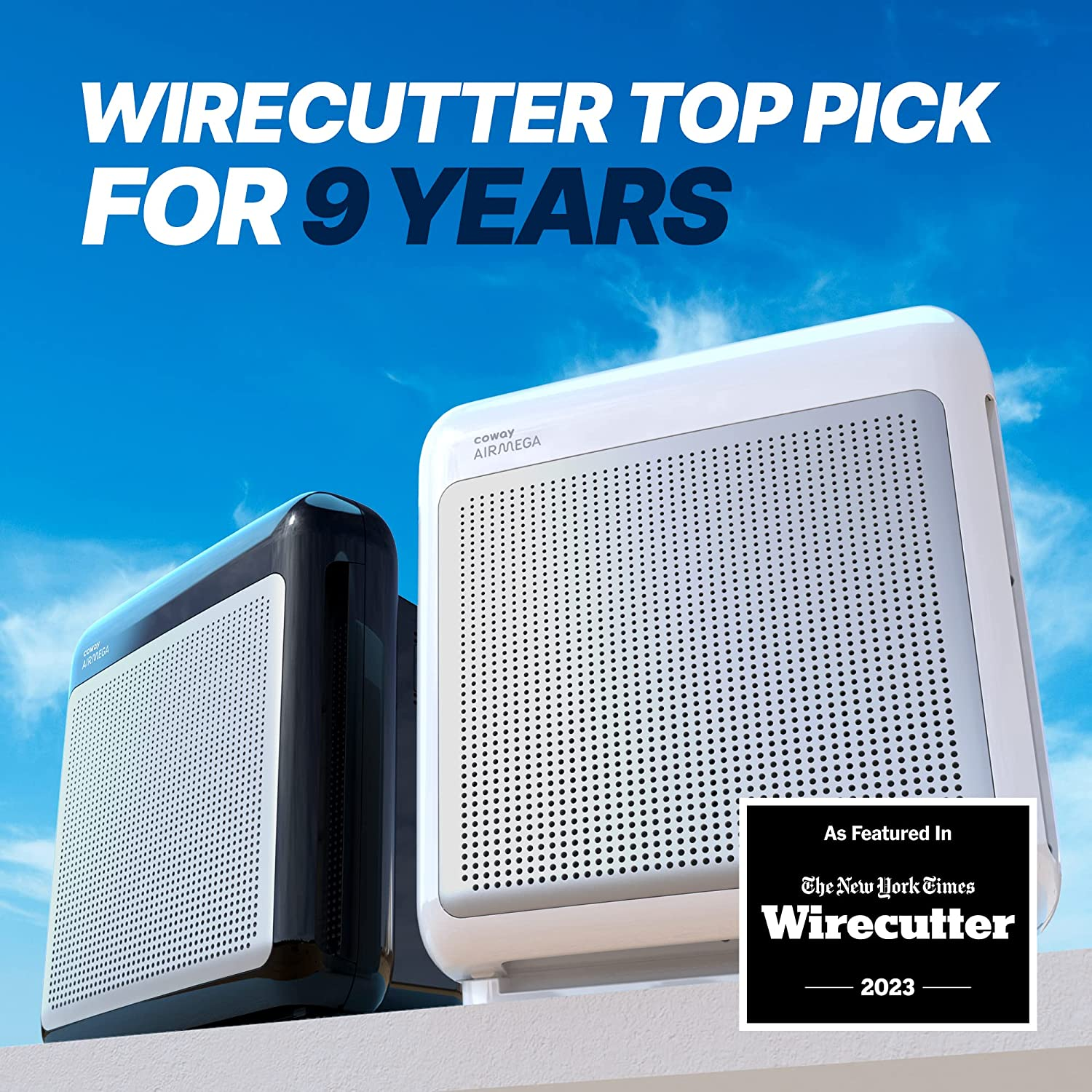 Coway Air Purifier for the Home - Airmega 200M (Black) - 3-Stage Filtration with True HEPA, Auto & Eco Modes, Real-Time Air Quality Monitor, Ideal for Large Rooms up to 112M&sup2; - White image number 3