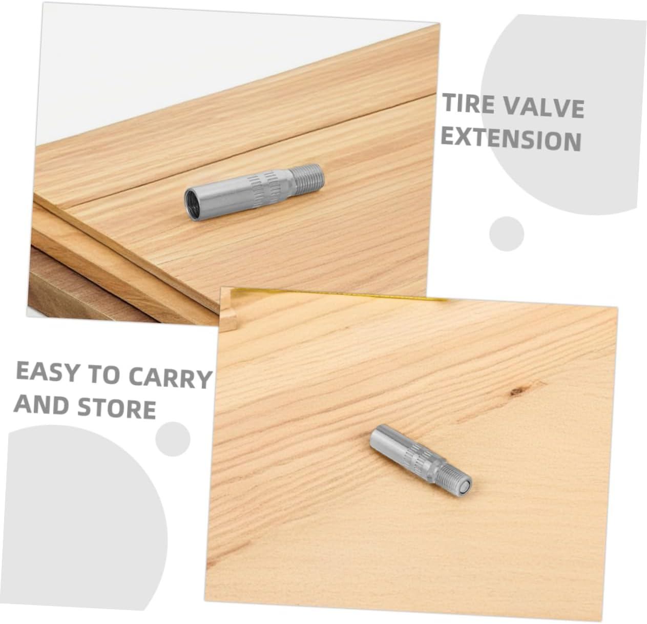 YARNOW 4Pcs Copper Chrome Tire Valve Stem Extenders Easy to Install Valve Extensions for Dual Wheels Automotive Accessories for Convenient Inflation and Motorhome Use