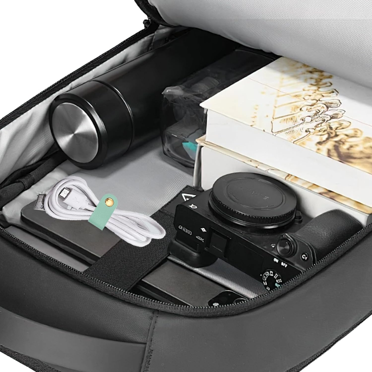 15 PCS Leather Cord Organizer, Reusable Cord Holder, Phone and Headphone Cord Organizer, Cord Holder for Travel Organizer USB Holder Cord Holder Snap Closure (Colorful) image number 3