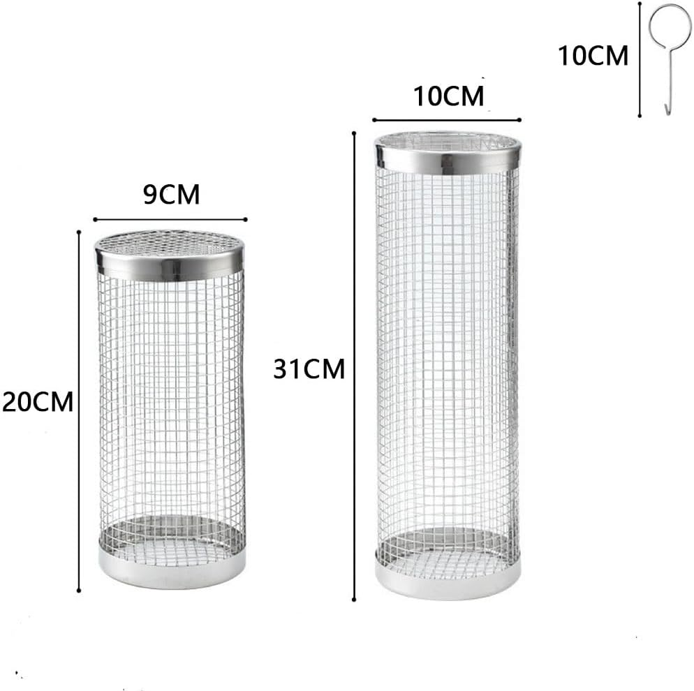 2 PCS Rolling Grill Baskets, 304 Stainless Steel Rolling Grilling Net, Nesting Grill Baskets for Vegetables Shrimp, BBQ, Outdoor Cooking Camping, Gifts for Men Dad Husband image number 2