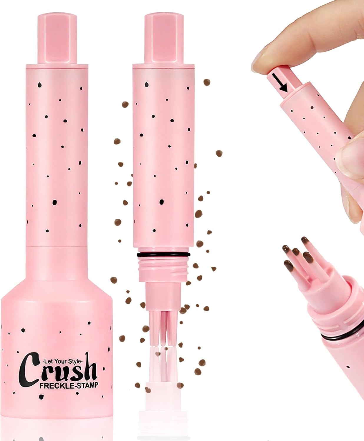 Noerrors Freckle Stamp Pen, Magic Fake Freckles Marker, Quick Drying, Lifelike, Waterproof, Long-Lasting Liquid Fake Freckle Stain for Natural-Looking Sun Make-Up, Medium Brown