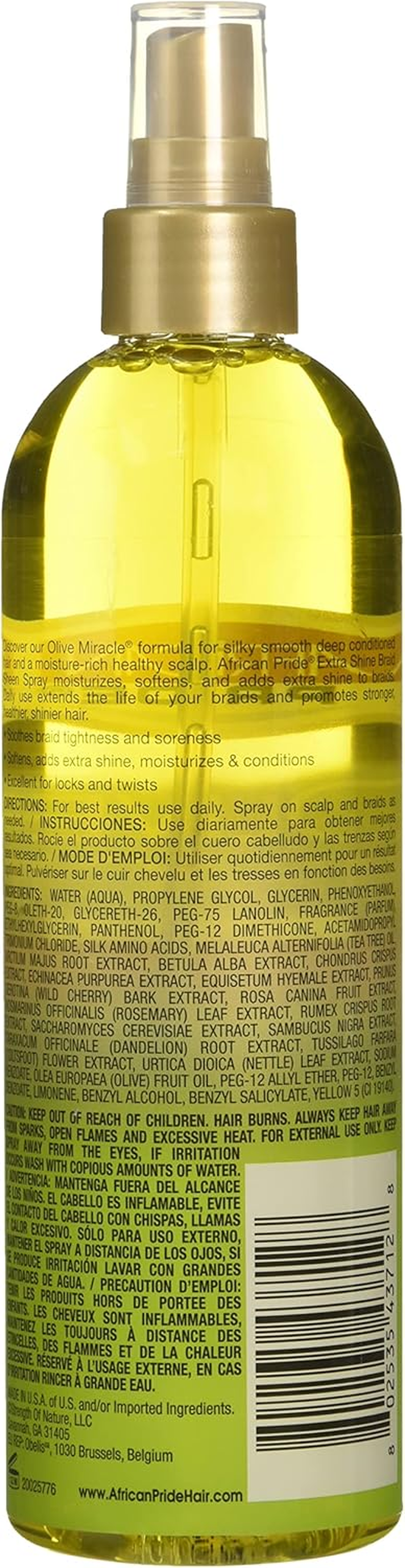 African Pride Braid Sheen Extra Spray, 12 Ounce image number 2