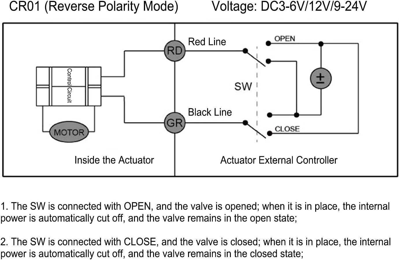 Shanrya Electric Ball Valve, CWX-15N-CR01-DC12V-DN15, Stainless Steel, Brass, Bronze, Motorized Balls Valves, Reverse Polarity Mode, Water Treatment image number 6