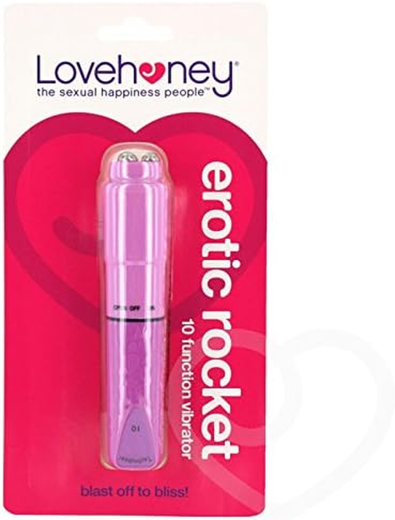 Lovehoney Black Erotic Rocket 10 Function Pleasure Vibrator - Plastic - Waterproof & Beginners Friendly image number 6