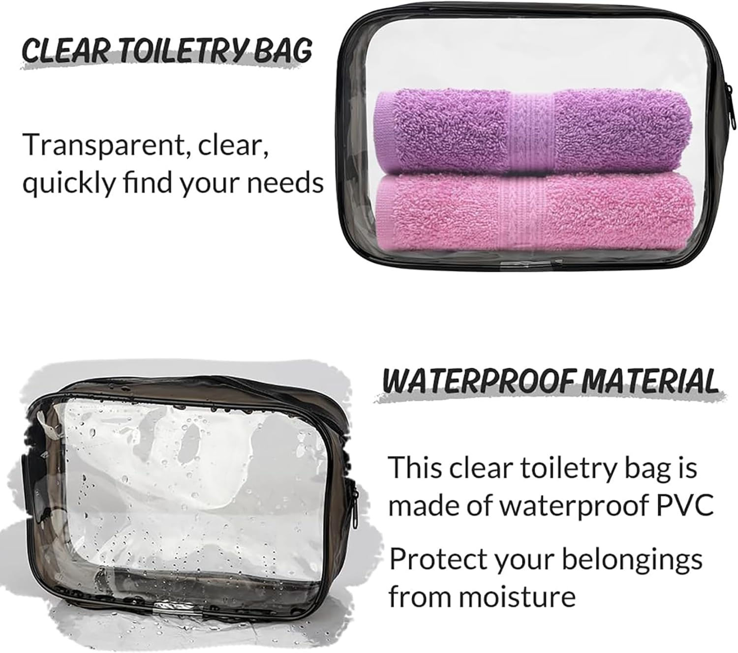 Clear Makeup Bag TSA Approved Liquids Bag Trousse De Toilette Voyage Toiletry Bag Women Travel Clear Toiletry Bag Cosmetic Travel Bag Clear Travel Toiletry Bag Clear Bags for Travel Toiletries Bag