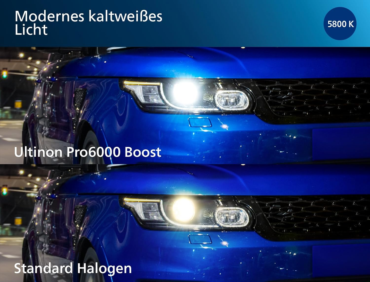 Philips Ultinon Pro6000 Boost Gen2 Direct-Fit H4 LED Headlight Bulb with Road Legal*, +300% Brighter Light** image number 5