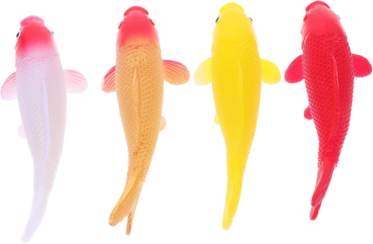 VICASKY 4Pcs Simulated Ornamental Fish Fake Pet Fish Floating Koi Statue for Aquarium Decoration Small Tank image number 6