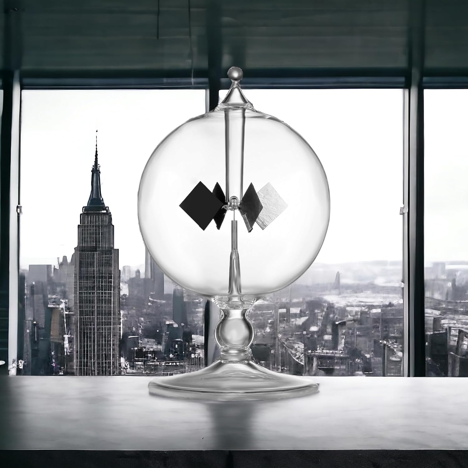 DORAMI Clear Solar Power Crookes Radiometer Sun Light Energy Spinning Vanes image number 5