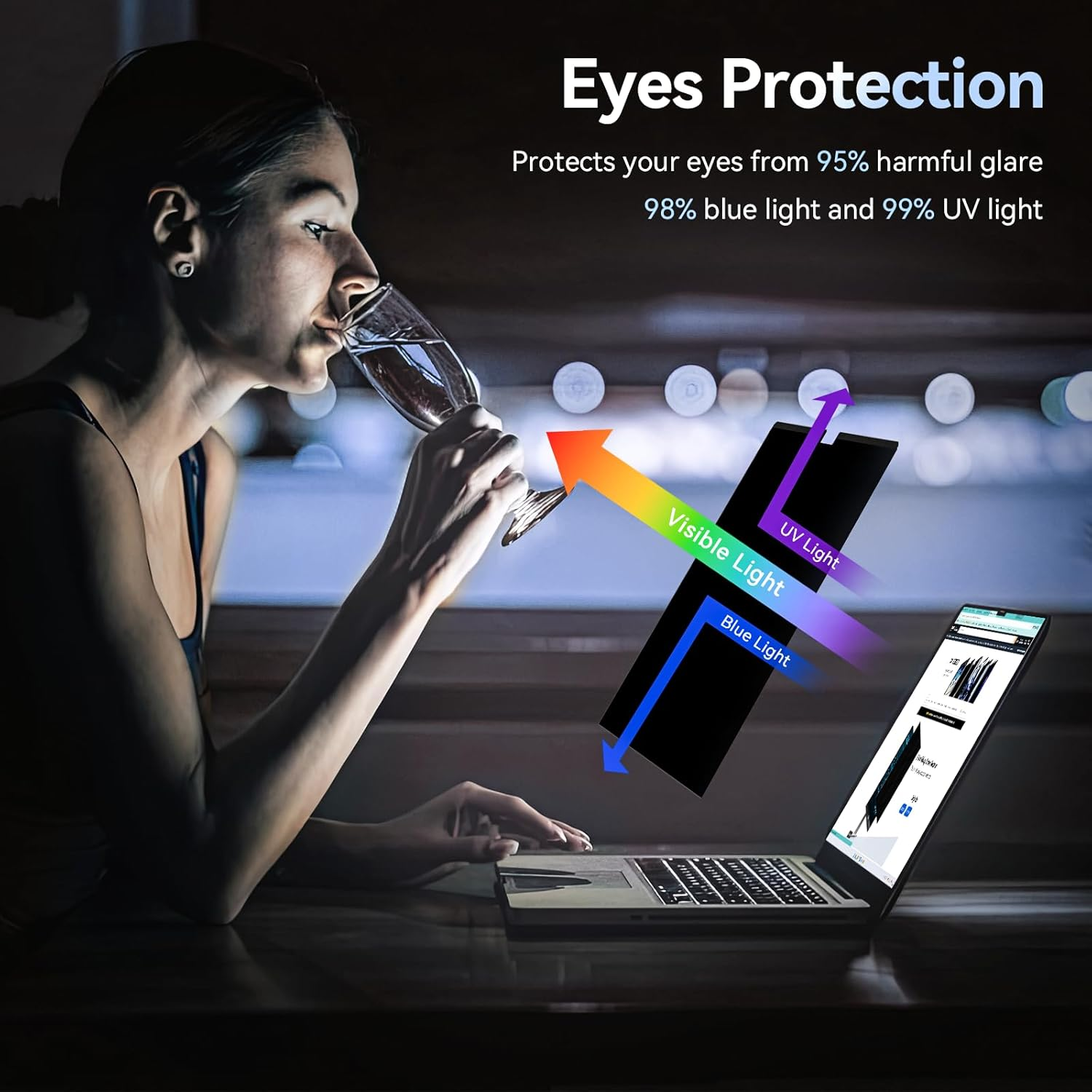 Privacy Screen Compatible with Macbook Pro 14 Inch (2021-2024,M1,M2,M3,M4), Magnetic Removable Privacy Filter anti Glare Blue Light Laptop Screen Protector for Mac Pro 14In A2442/A2779/A2918/A2992