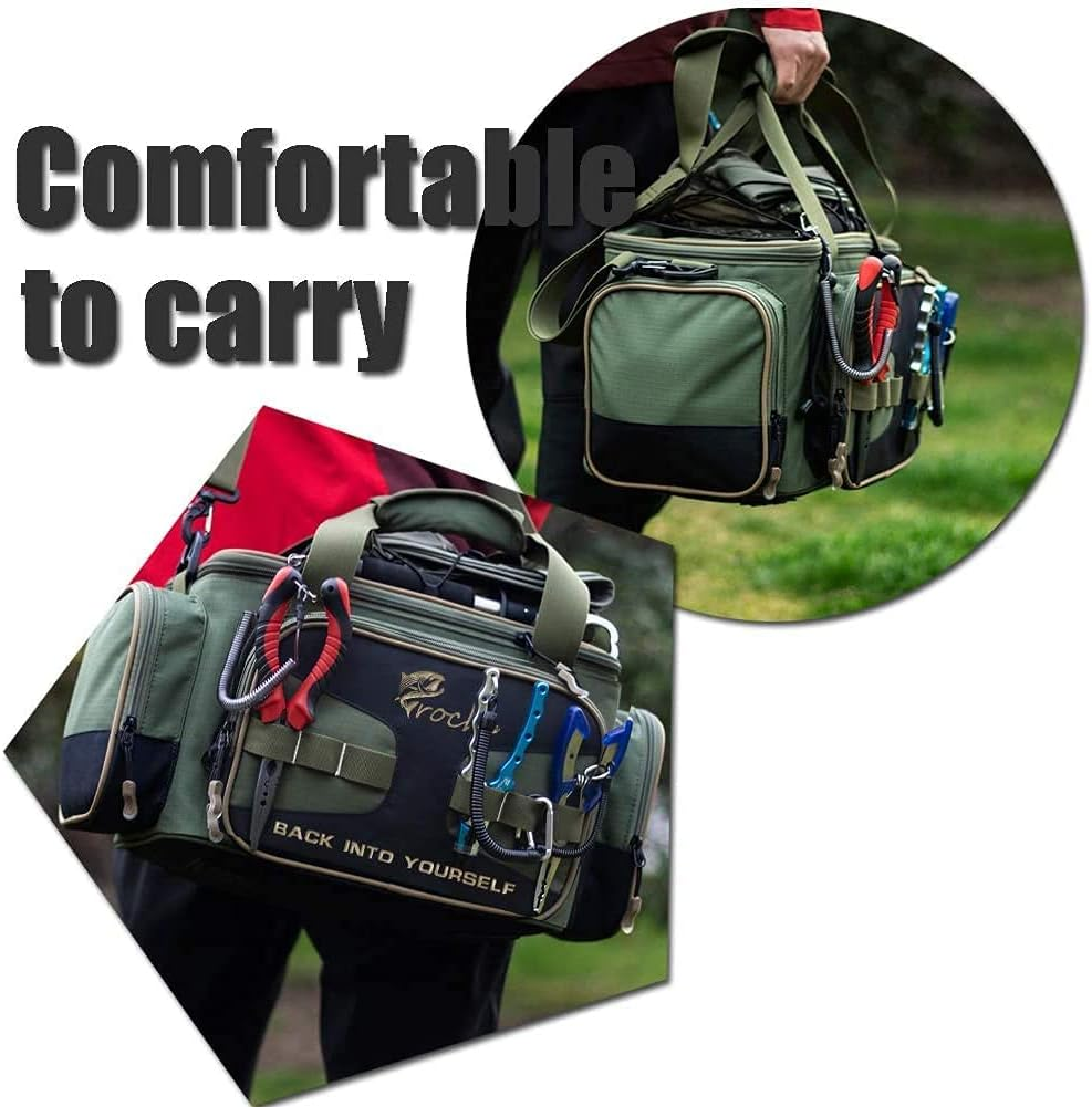 Fishing Tackle Bag Waterproof Tackle Bag Storage(Only Include One Bag,No Trays) image number 1