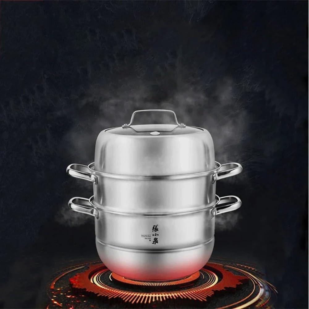Zhang Xiao Quan Stainless Steel 3-Tier Steamer, 28 Cm Size