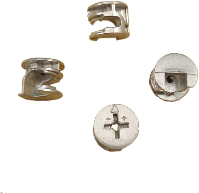 20 PCS Furniture Connecter Cam Lock Fittings 15Mm X 12Mm for Cabinet Drawer Dresser and Wardrobe Furniture Panel Connecting image number 3