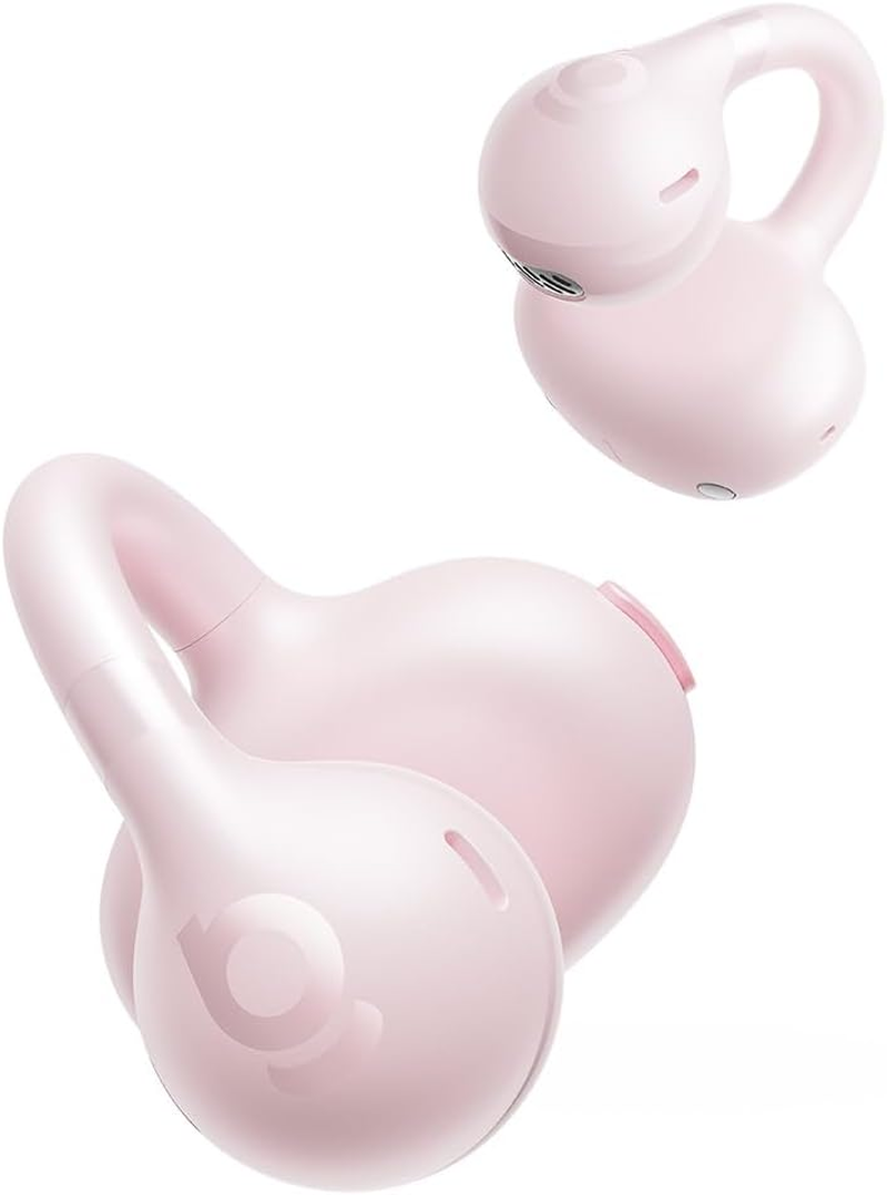 Baseus BC1 Open Ear Headphones, Ear Clip with Impressive Sound, Adaptive Bass Enhancement, Bluetooth 6.0, Noise Cancelling for Calls, IP55, 38H Battery, Lightweight Buds - Pink image number 2