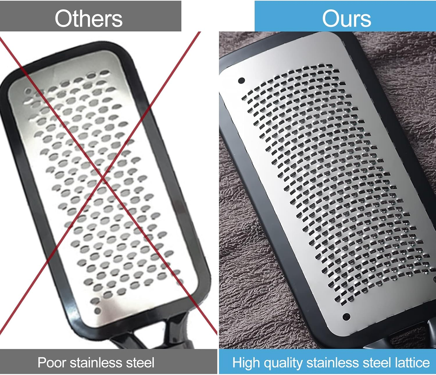 Sularpek Callus Rasp, Foot File Pedicure, Callus Rasp for Callus Removal, Foot File Made of Stainless Steel, Black image number 6