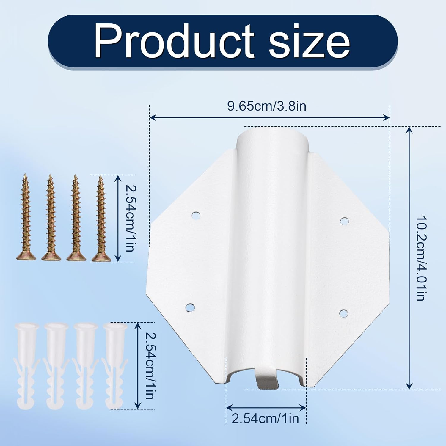 PEUTIER Side Mount Flag Pole Holder, outside House Flag Pole Bracket Set with Screws and Expansion Tubes Outdoor Side Mount Flag Pole Bracket for House Porch Wall Yard image number 5