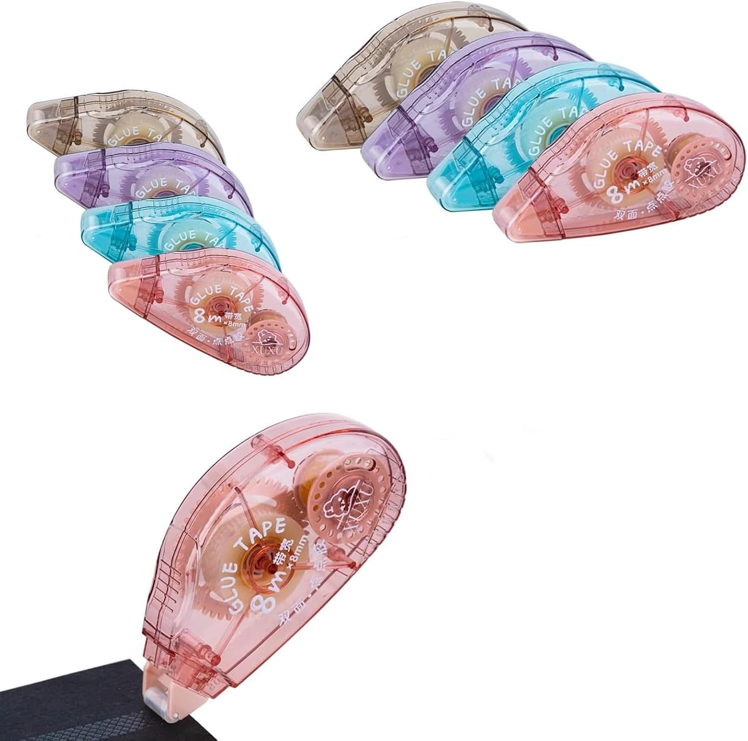 8 Pack Double Sided Tape Roller Glue Tape Roller Double-Sided Adhesive Tape Runner, for Crafting,Photo,Cards,Journal image number 4