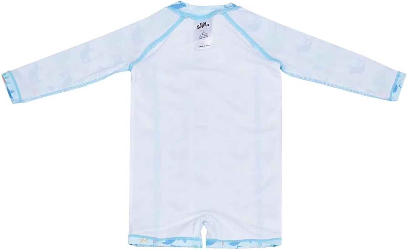 Big Softies Long Sleeve Rashie with Swim Hat- Whale, Size 3