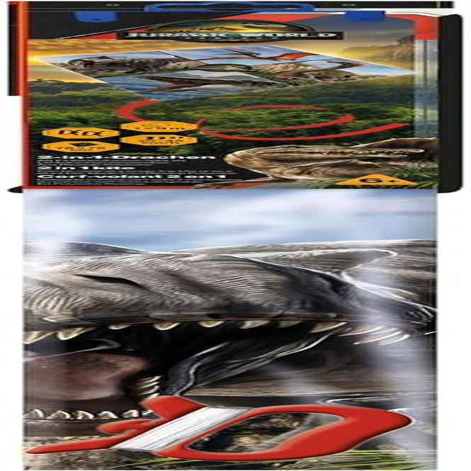 G&uuml;nther Flugspiele Jurassic World 1165 Single Line and Sports Stunt Kite, Approx. 78 X 78 Cm, 2-In-1 Kite, Sail Made of Robust Polyester, Dino Outdoor Toy for Children from 6 Years image number 1