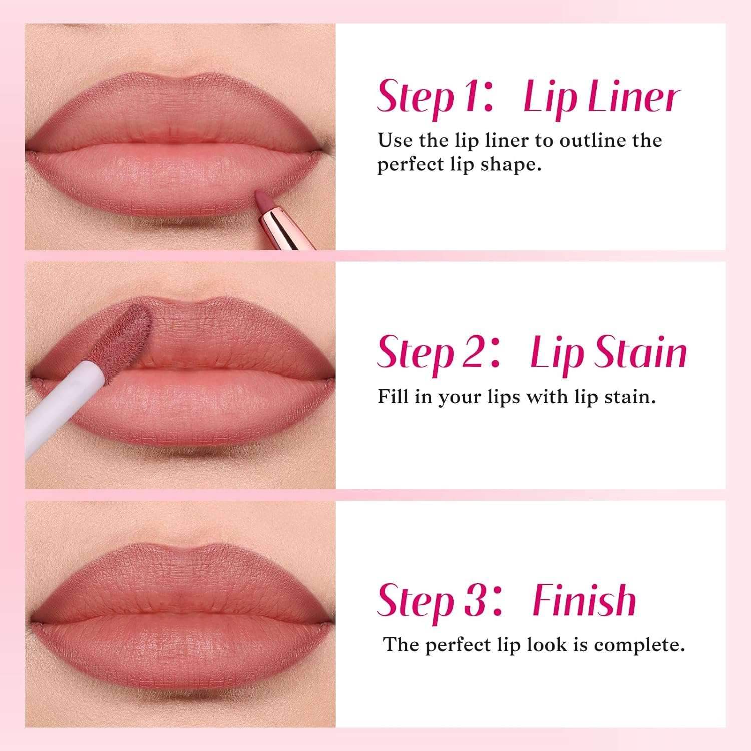 Bayfree 2-IN-1 Lip Liner and Lip Stain, High Pigmented Long Lasting Velvet Lip Tint, Well-Defined Lipliner, Weightless Waterproof Not Animal Tested, Matte Finish Makeup image number 3