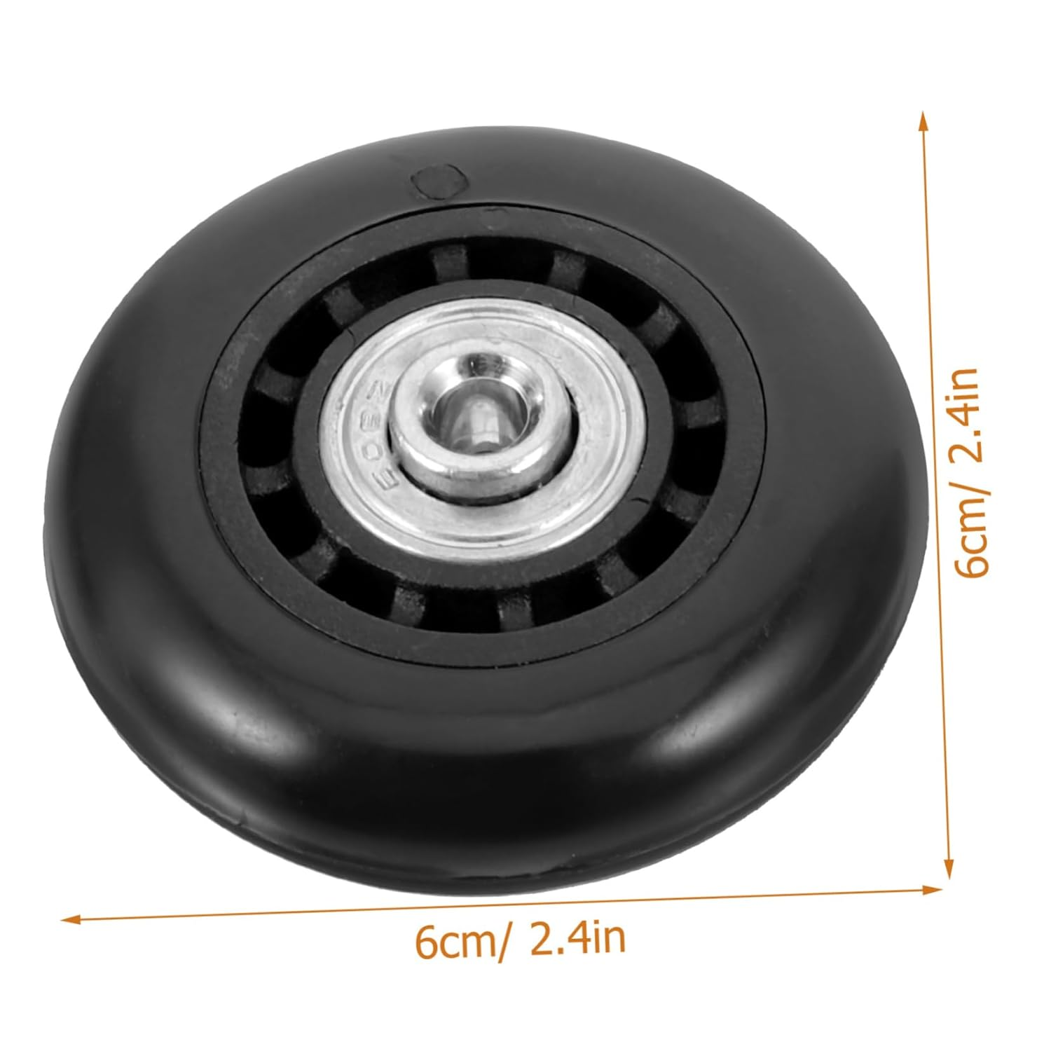 VILLFUL 2Pcs Luggage Wheels Replacement Kit 60X23Mm Swivel Caster Wheels Metal Bearings for Suitcase Trolley Travel Bag Repair image number 5