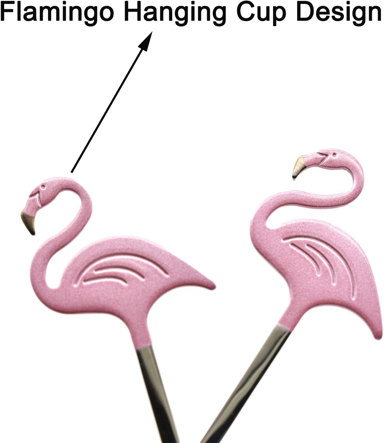 Maydahui 2PCS Flamingo Spoons 5.1 Inch（13Cm） Animal Spoon18/8（304） Stainless Steel Dessert Coffee Stirring Spoon Teaspoon Tableware Kitchen Tools image number 3