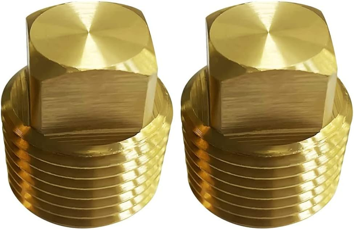 1/2" NPT Solid Brass Drain Plugs Commonly Used in Boat Hulls, 2 Pack Solid Brass Boat Hull Spare Garboard Drain Plug for Bayliner Four Winns Glastron Larson Sea Ray Starcraft and Many Other Models&hellip; image number 3