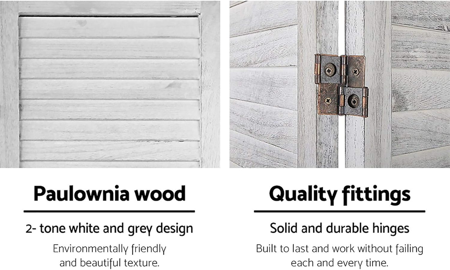 Artiss Room Divider, Folding Wooden Privacy Portable Screen Shelf Dividers Partition Wall Screens Home Pet Child Indoor Balcony Bedroom Furniture, Separator Water-Resistant White image number 5