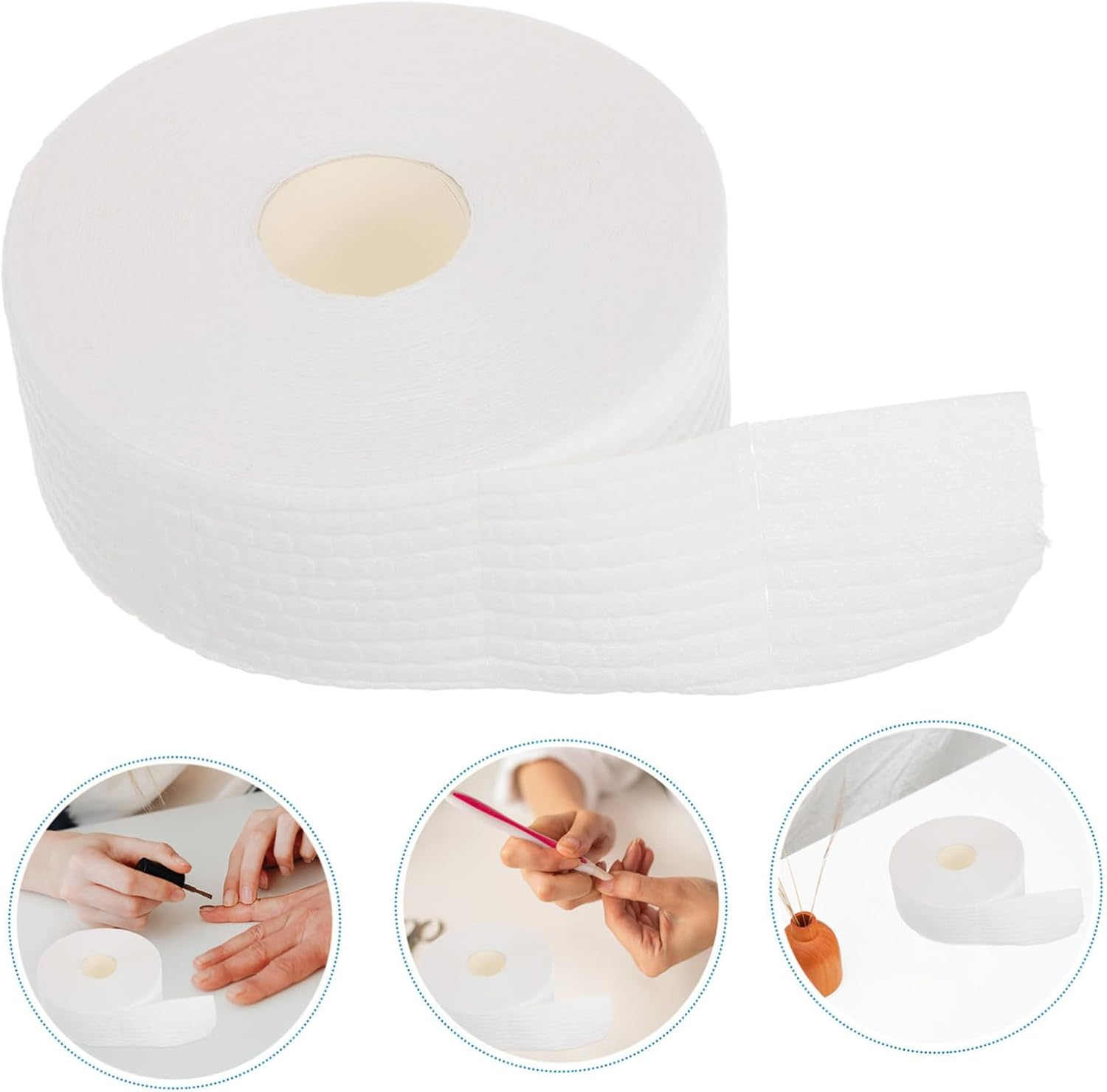 FOMIYES 1Roll Portable Nail Wipes Soft Cotton Pads for Effortless Gel Nail Polish Removal Design for Travel and Home Use Highly Absorbent and Reusable Lint image number 5