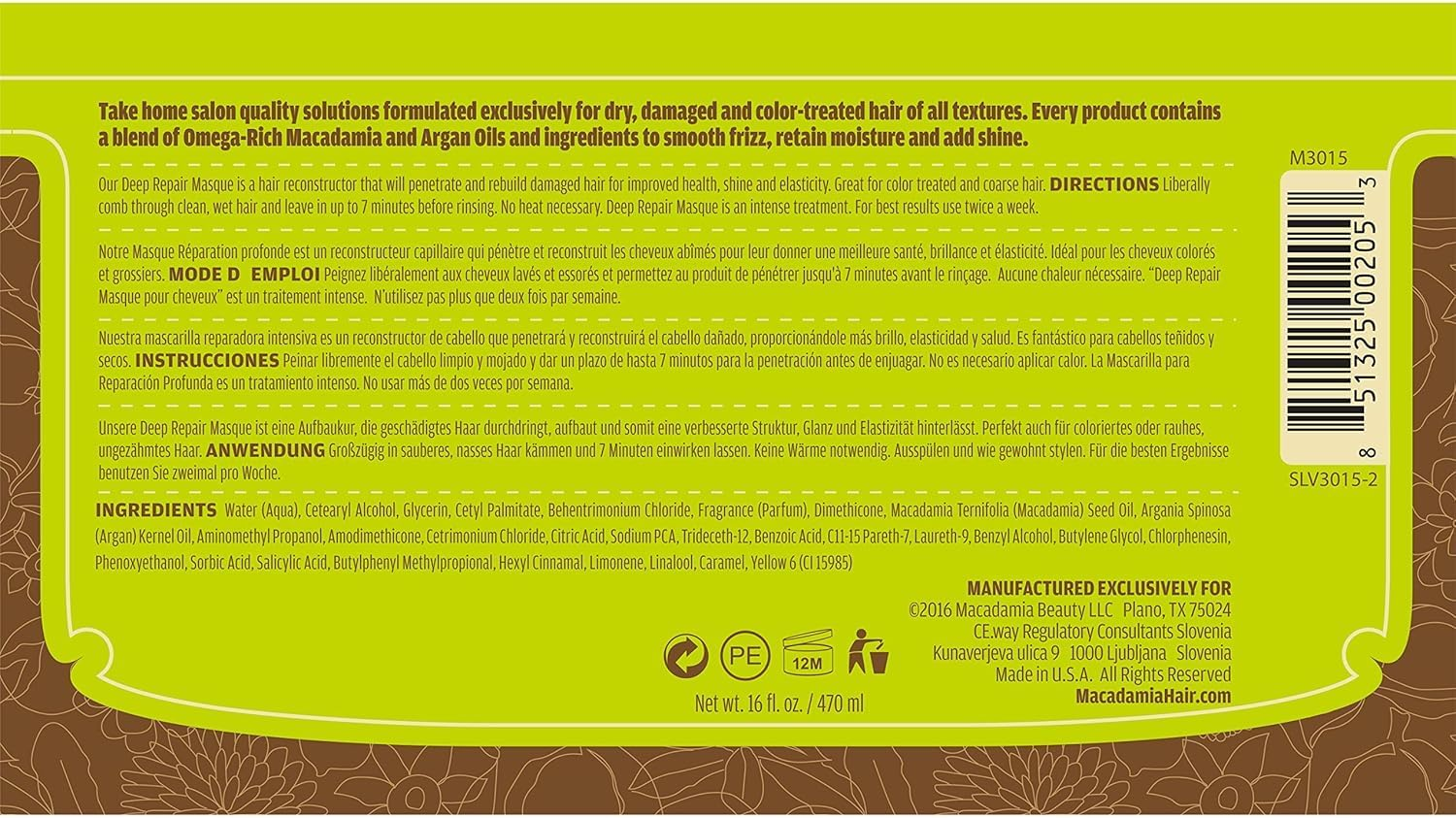 Macadamia Oil Deep Repair Masque Masque image number 4