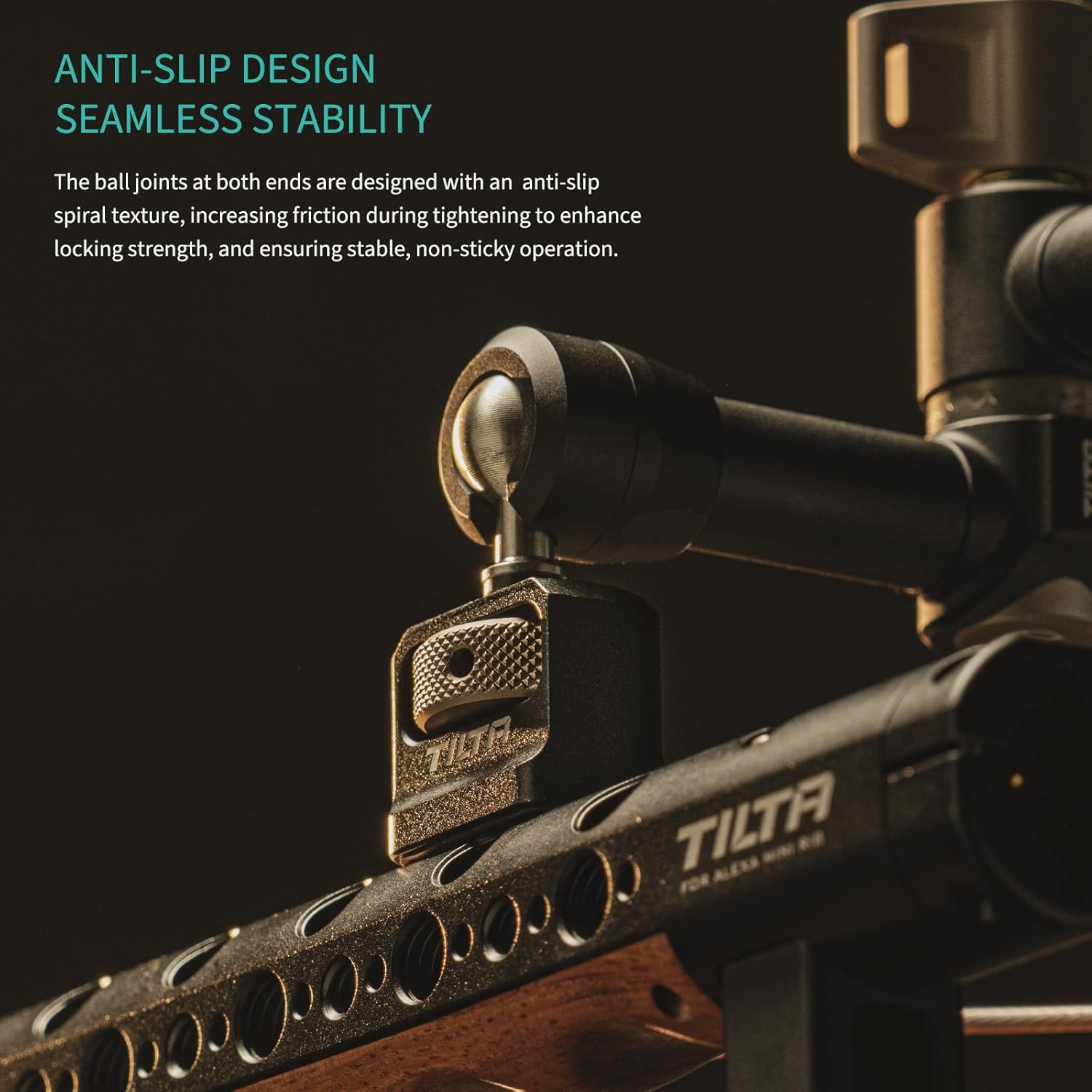 Tilta 10" Pro Articulating Arm with 1/4"-20 Threads with Locating Pins, Magic Arm Camera Arm Compatible with Cameras, Monitors and LED Lights Black TA-PAA2-B image number 4