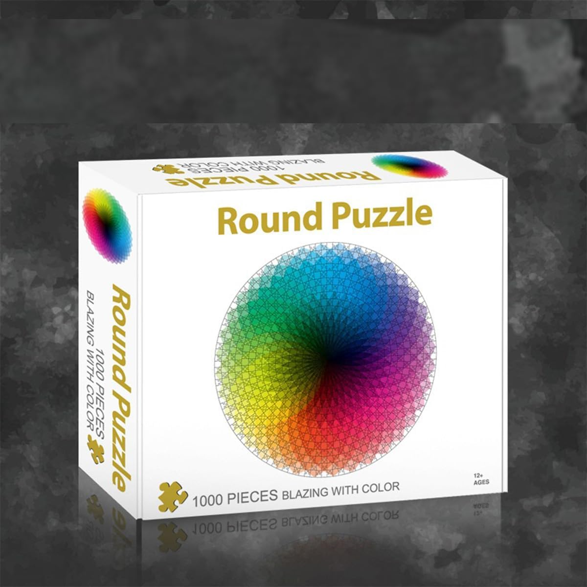 1000 Pieces round Puzzle Creative Rainbow Difficult Big Jigsaw Puzzle Educational Stress Relief Toy for Adults Kids image number 5