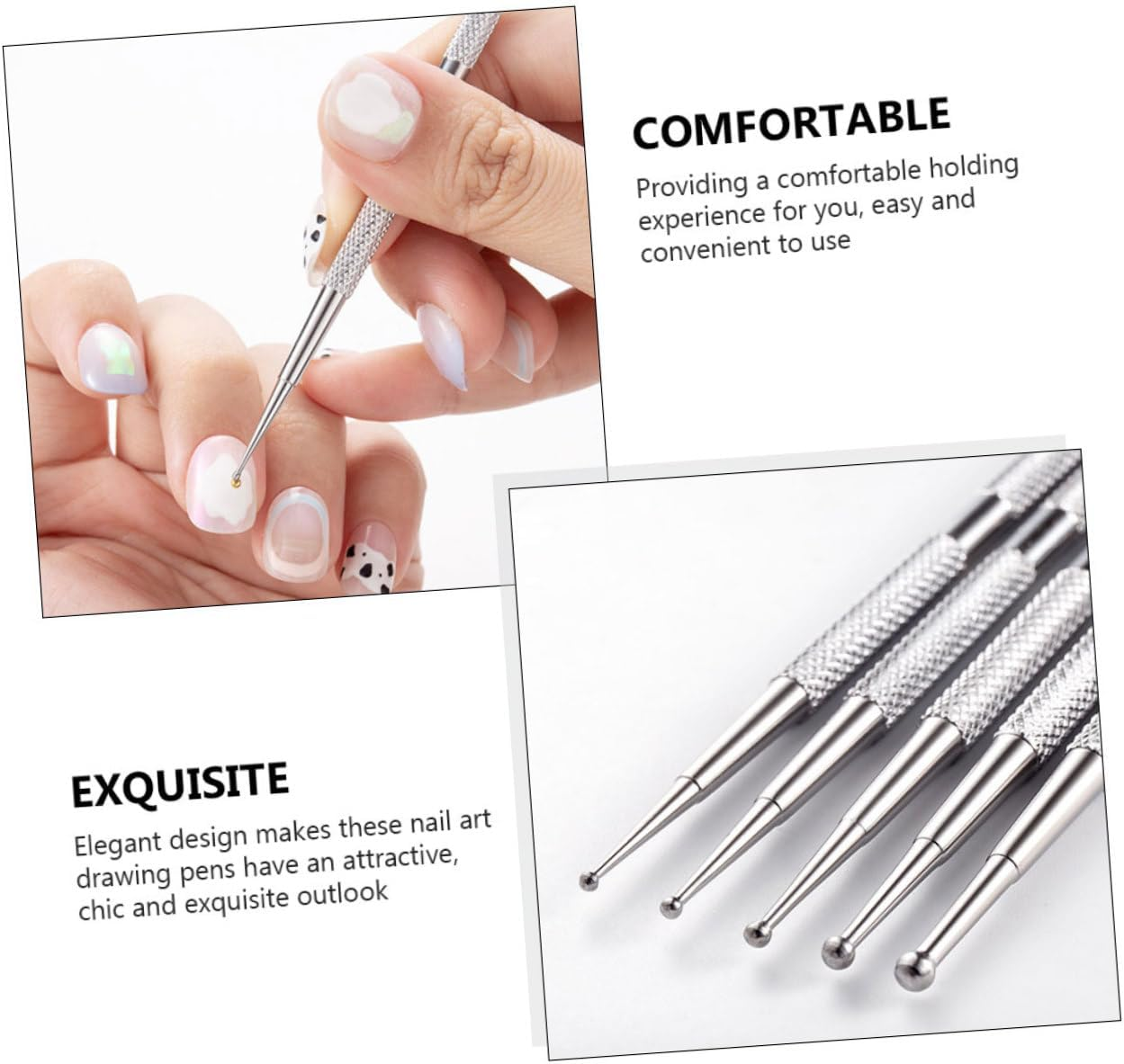 PACKOVE 5Pcs Nail Pen for Manicure Diamond Art Pens Nail Diy Tool Sturdy Construction image number 5