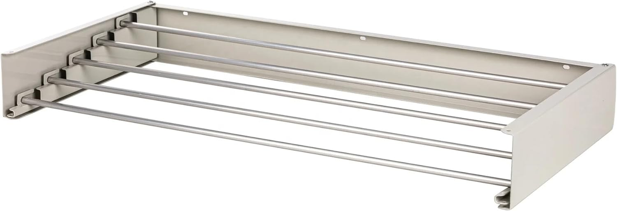 HOMSAKER Collapsible Clothes Line Wall Dryer, Foldable Outdoor/Indoor Drying Rack, Wall Mounted Clothing Line, Space Saving Laundry Rack (100Cm 6 RODS) image number 3