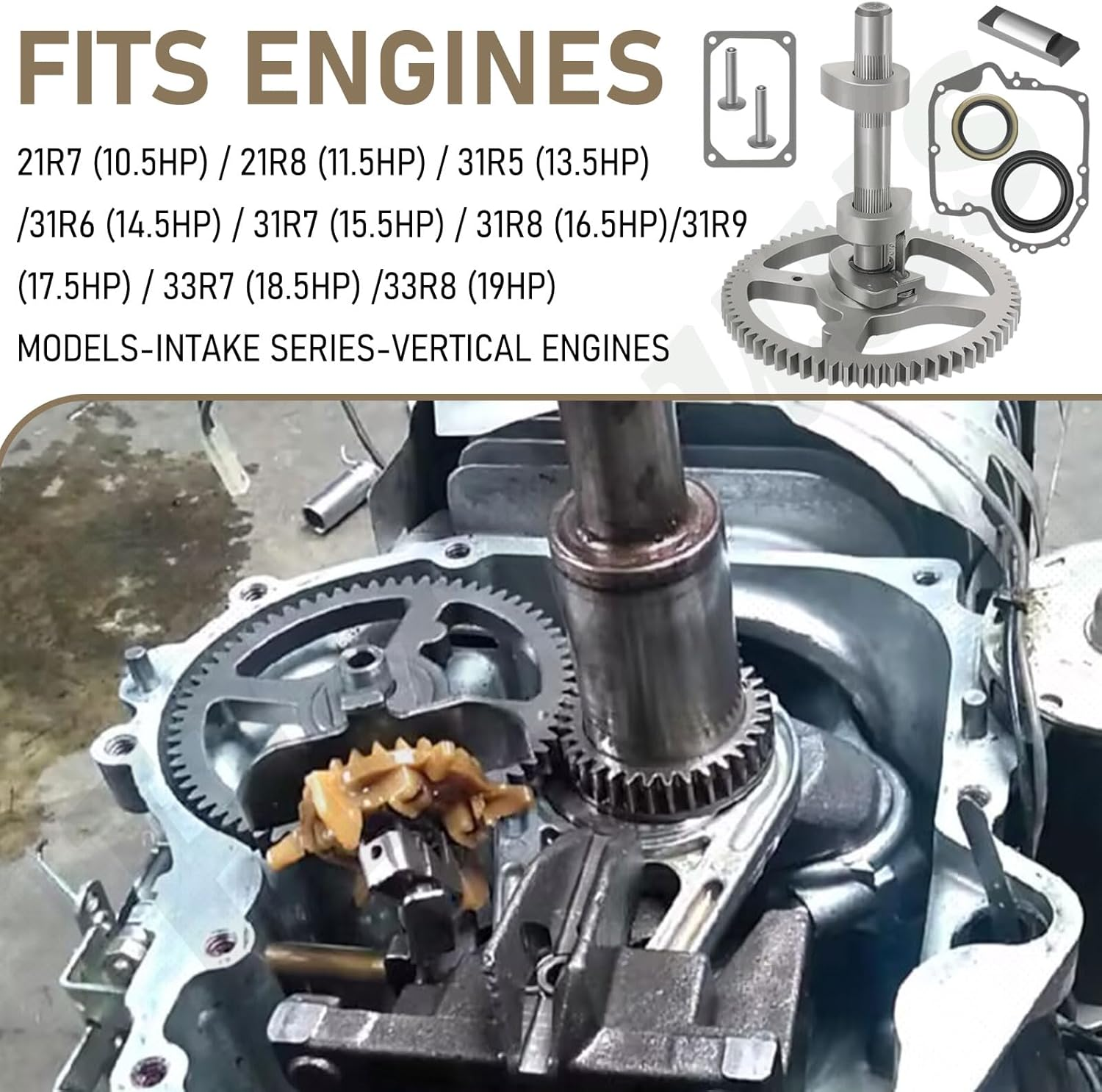 Xinghai 84005207 793880 Camshaft Compatible with Briggs & Stratton Camshaft Kit 793583 792681 791942 795102 Gasket 697110,795387 Oil Seal & 272475S Gasket image number 4